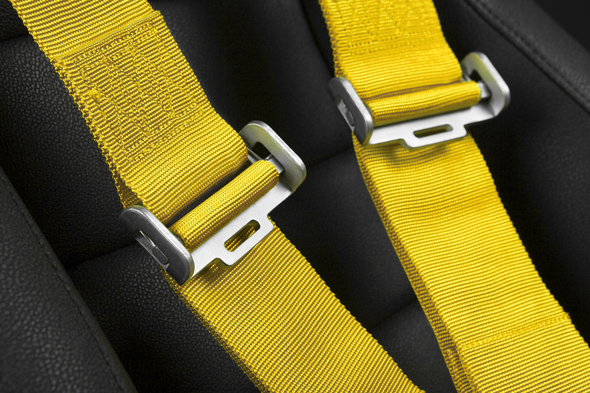 Braum 5 Point 3inch SFI Approved Racing Harness - Yellow Each - Universal