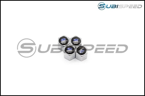 Subaru Logo Valve Caps with Keychain Wrench - Universal