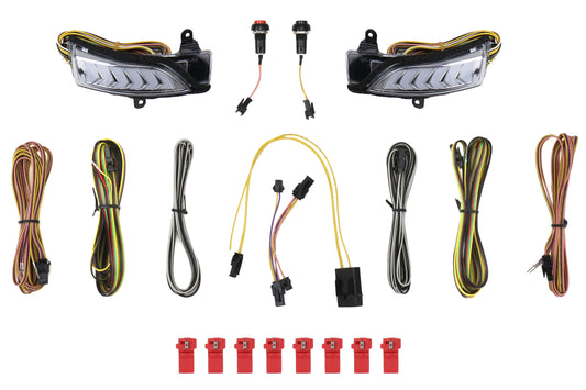 AVEAV-027-W Avest Subaru Sequential Turn Signal Mirror Light (Chrome Inner) - 2015+ WRX / 2015+ STI / 2014+ Forester / 2013+ Crosstrek,