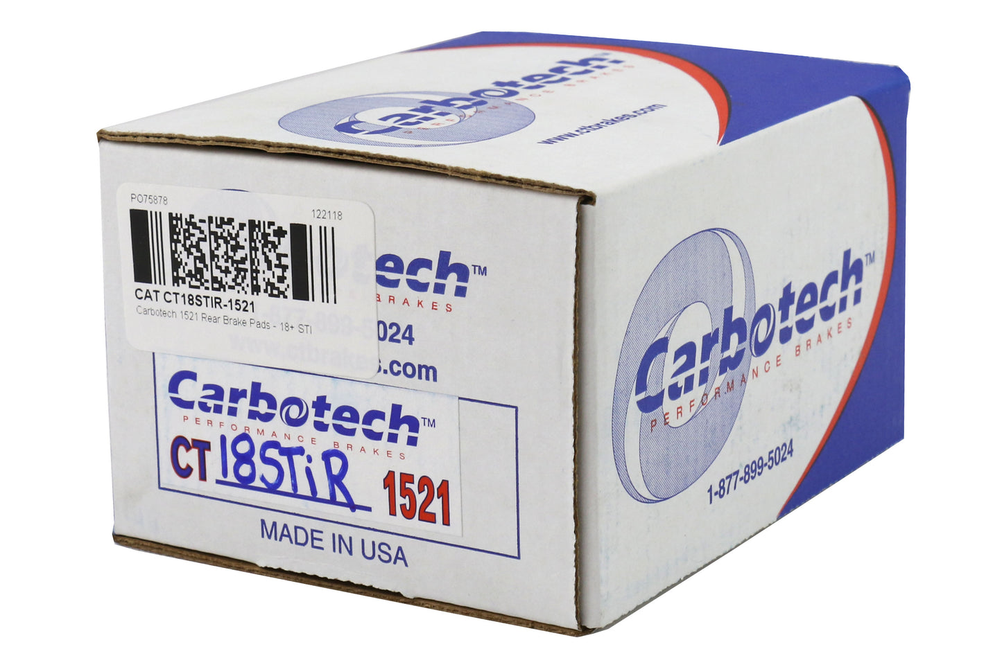 CATCT18STIR-1521 Carbotech 1521 Rear Brake Pads - 18+ STI,
