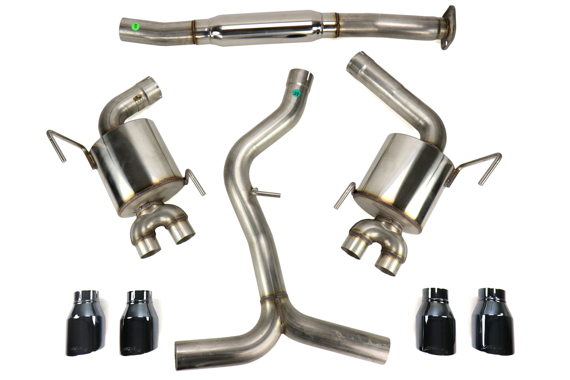 AWE3015-43108 AWE Touring Edition Exhaust Diamond Black Quad Tips (102mm) - 2015+ STI,