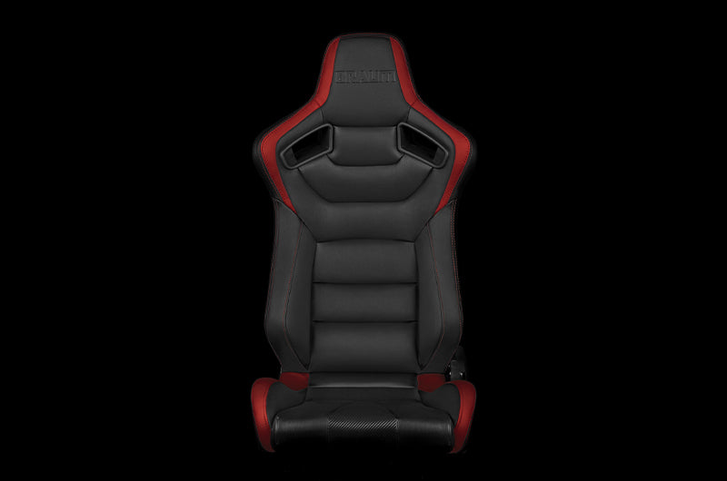 BRMBRR1-BKRD Braum Elite Series Racing Seat (Black & Red) - Universal,