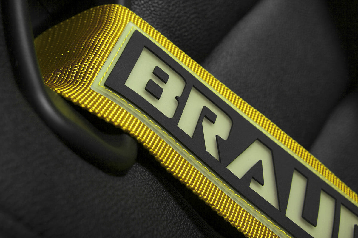 Braum 5 Point 3inch SFI Approved Racing Harness - Yellow Each - Universal