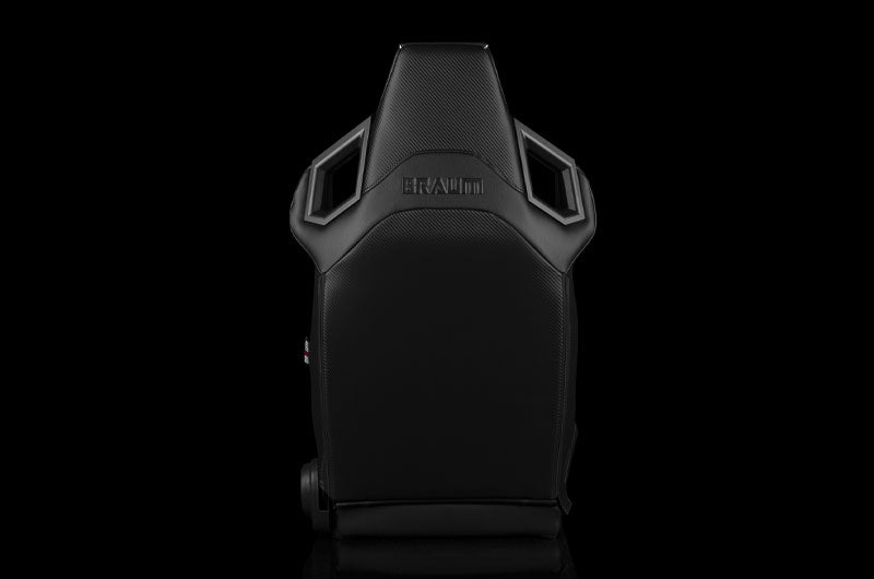 BRMBRR5-BKBS Braum Alpha X Series Sport Seats - Black & Black Stitching - Low Base Version - Universal,