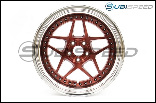 Super Star Reise Red Clear Brushed 17x9 +34 5x100 L Disk Titan Gradation (Single Wheel) - 2013-2024 Subaru BRZ / Scion FR-S / Toyota GR86 / 2014-2018 Subaru Forester