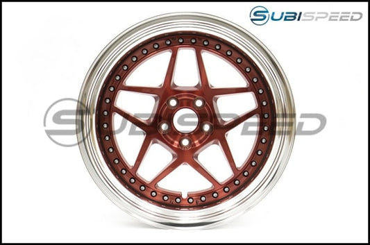 Super Star Reise Red Clear Brushed 17x9 +34 5x100 L Disk Titan Gradation (Single Wheel) - 2013-2024 Subaru BRZ / Scion FR-S / Toyota GR86 / 2014-2018 Subaru Forester