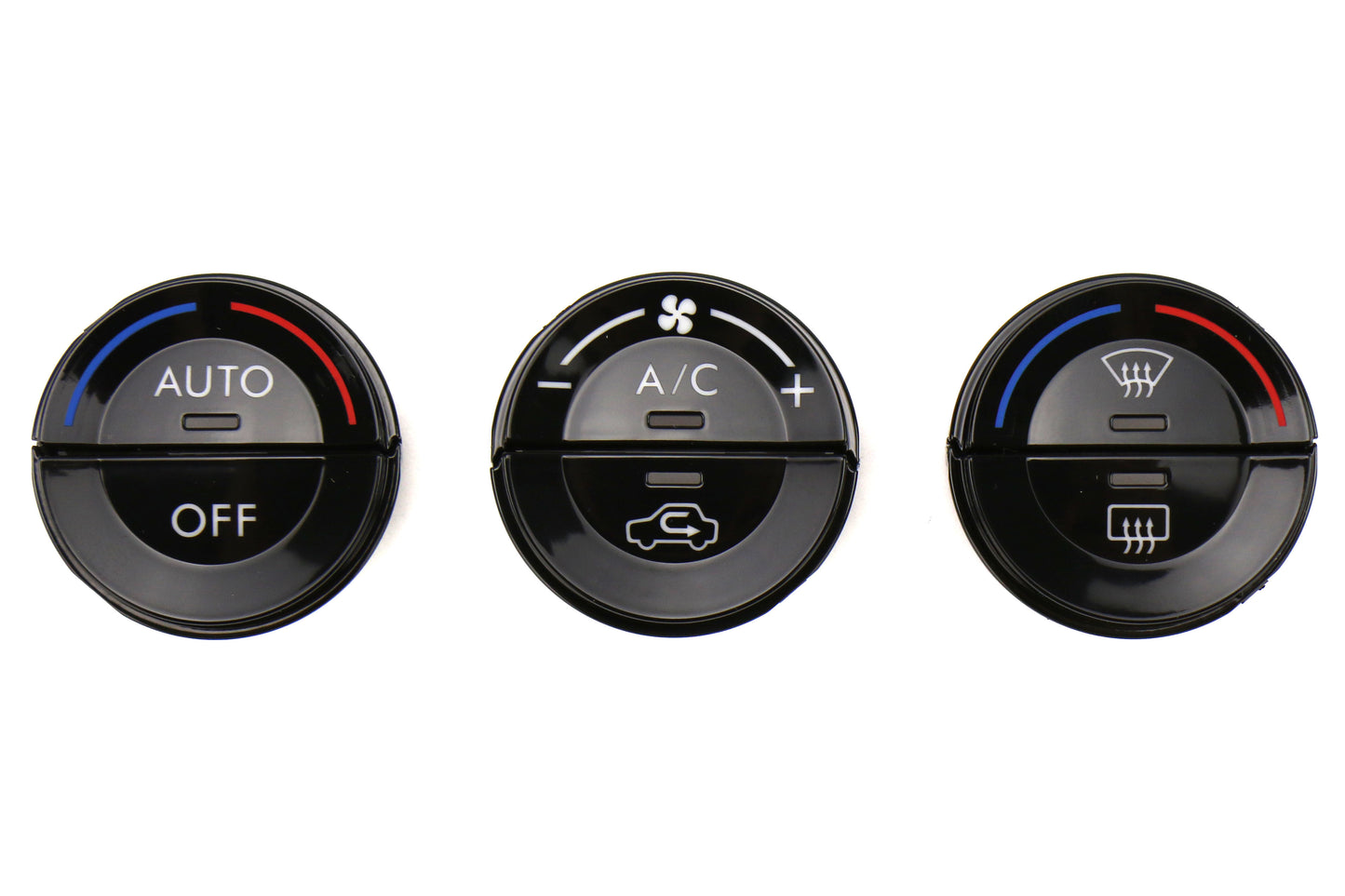 STIWRXDC-KNOB Subaru OEM JDM Dual Climate Piano Black Knob Filler Panels - 2015+ WRX / 2015+ STI / 2014+ Forester / 2013-2016 Crosstrek,