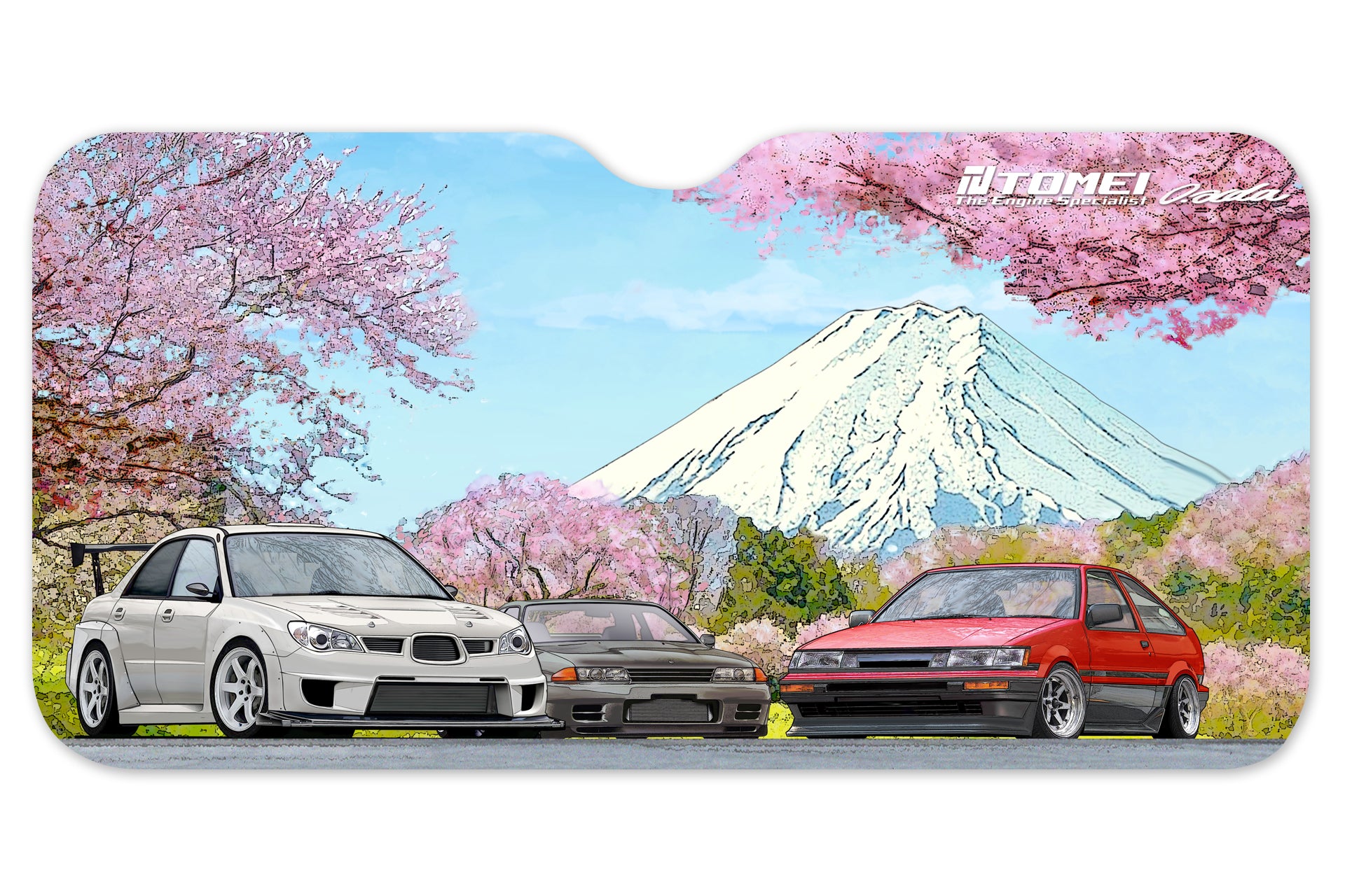 TOMTG701A-0000A Tomei Sun Shade 59*28 GDB/BNR32/AE86 Cherry Blossom Mt.Fuji,
