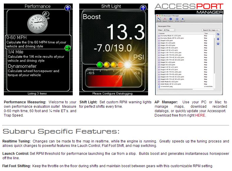 COBAP3-SUB-004 Cobb Subaru Accessport V3 15-21 Subaru WRX & STI, 14-18 Subaru Forester,