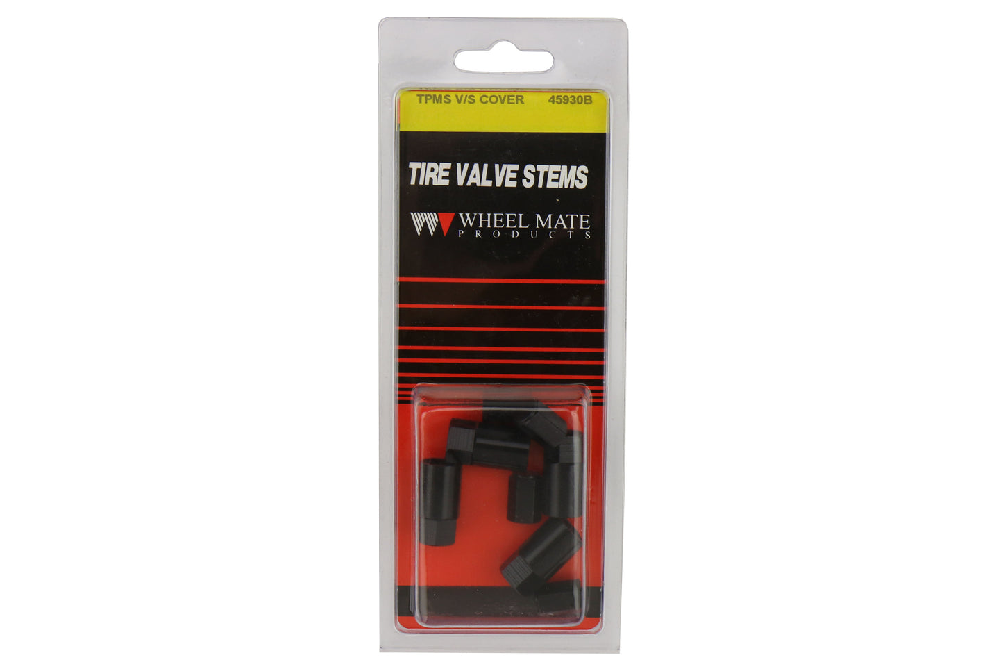 WMP45930B Wheel Mate TPMS Color Valve Step Sleeve and Cap Kit - Universal (Black),