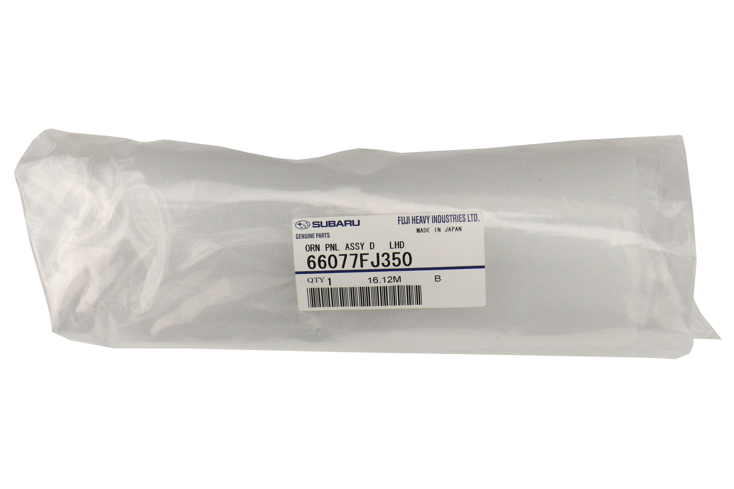 SUB66077FJ350 Subaru Piano Black with Red Dash Trim (Driver Side),