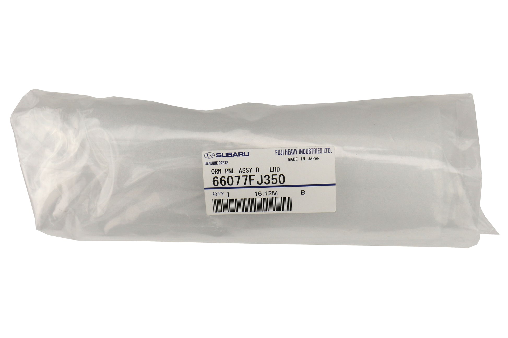 SUB66077FJ350 Subaru Piano Black with Red Dash Trim (Driver Side),