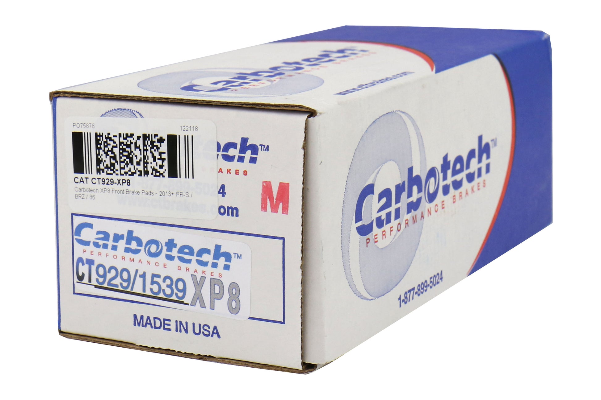 CATCT929-XP8 Carbotech XP8 Front Brake Pads - 2013+ FR-S / BRZ / 86,