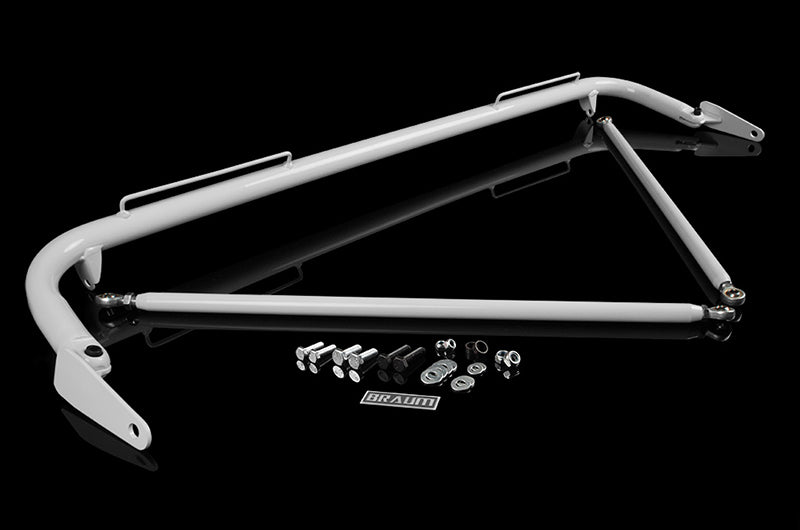 Braum 48-51inch Universal Racing Harness Bar Kit - White Gloss Each - Universal