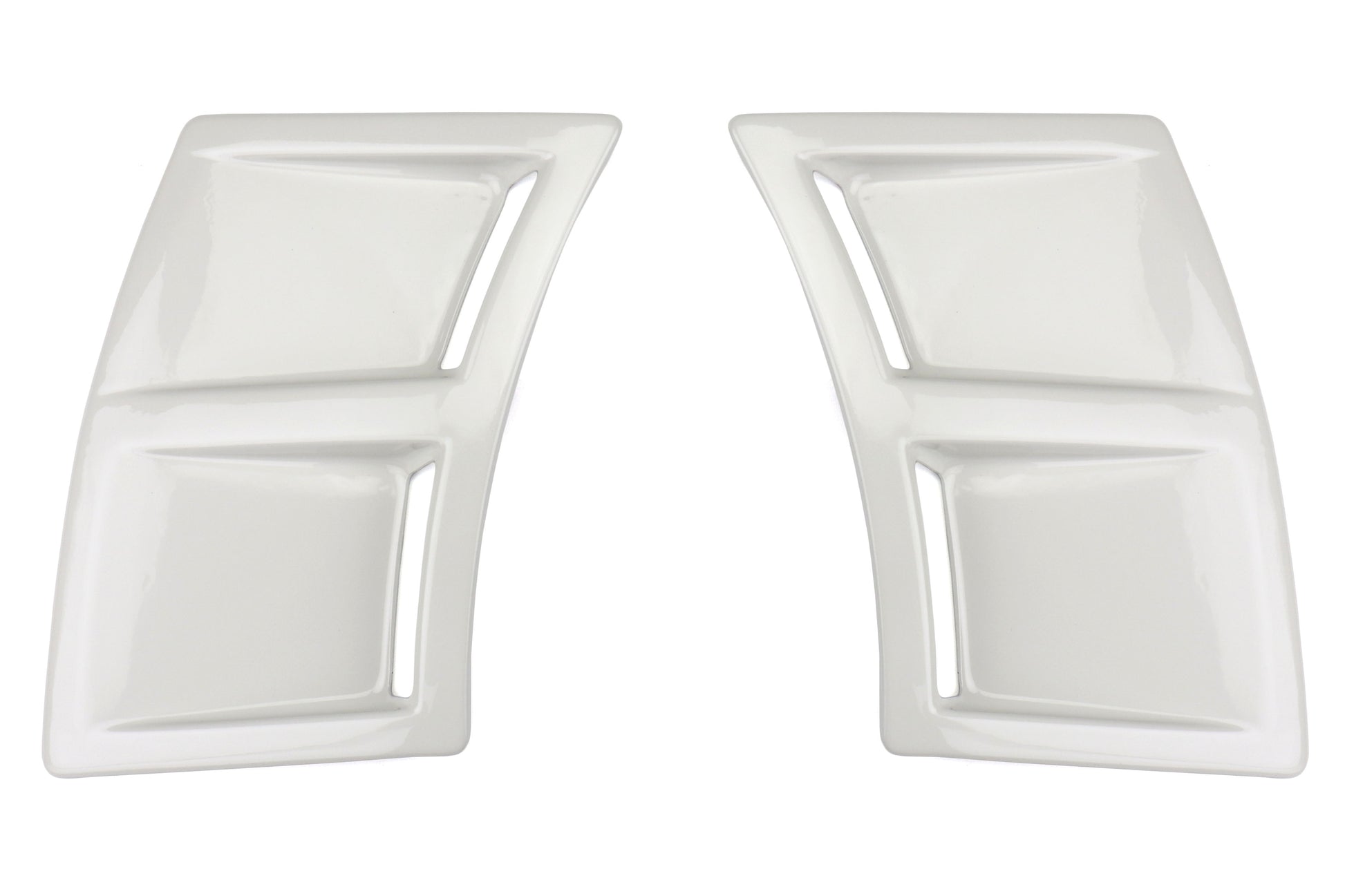 OLMOLMS207RVNT-K1X OLM S207 Style Paint Matched Rear Bumper Vent Inserts - 2015+ WRX / STI-Crystal White Pearl (K1X),