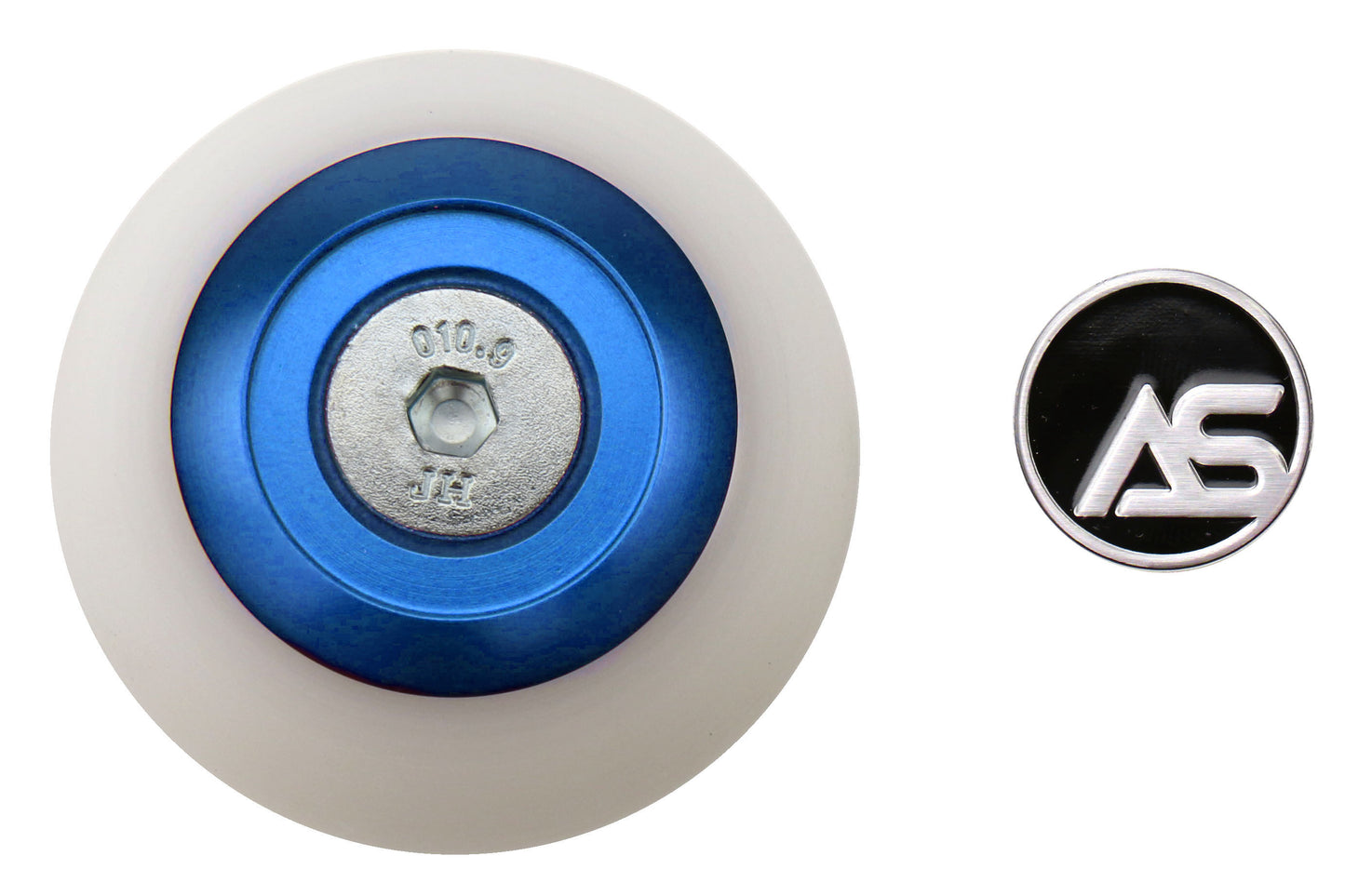 ASA1501010102 AutoStyled Subaru 6 Speed shift knob Blue with White Delrin Center,