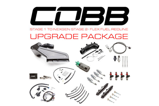 COBSUB004NG2S2FF-RED-S1-UP COBB Tuning Stage 1 to NexGen Stage 2 + Flex Fuel Redline Carbon Fiber Power Package,