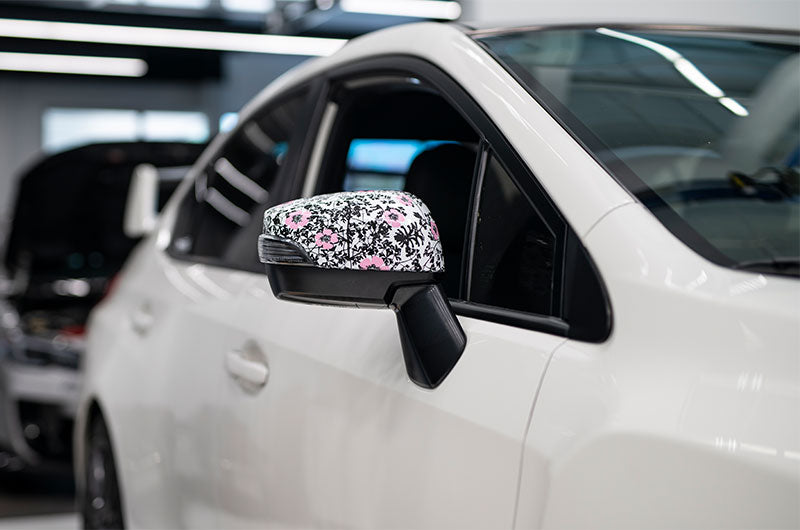 OLMA.70180.3 OLM Graphic Design Mirror Covers (Cherry Blossoms) - 2015-2021 Subaru WRX / STI,