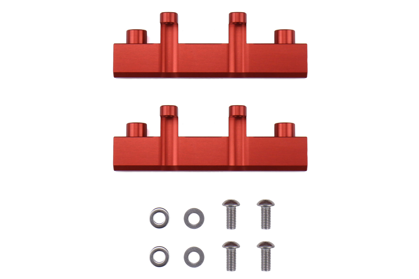 ALUALM-FUEL-RAIL-R Aluminati Billet Top Feed Fuel Rails - 2015+ STI-Red,