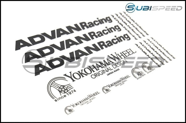 Advan Racing Sticker Sheet - Black - Universal