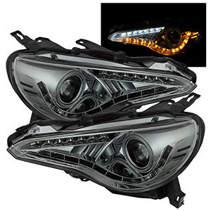 SPY5075444 Spyder LED Headlight - Smoked : 8000K BRZ Halo (444-SUBRZ12-CCFL-SM),