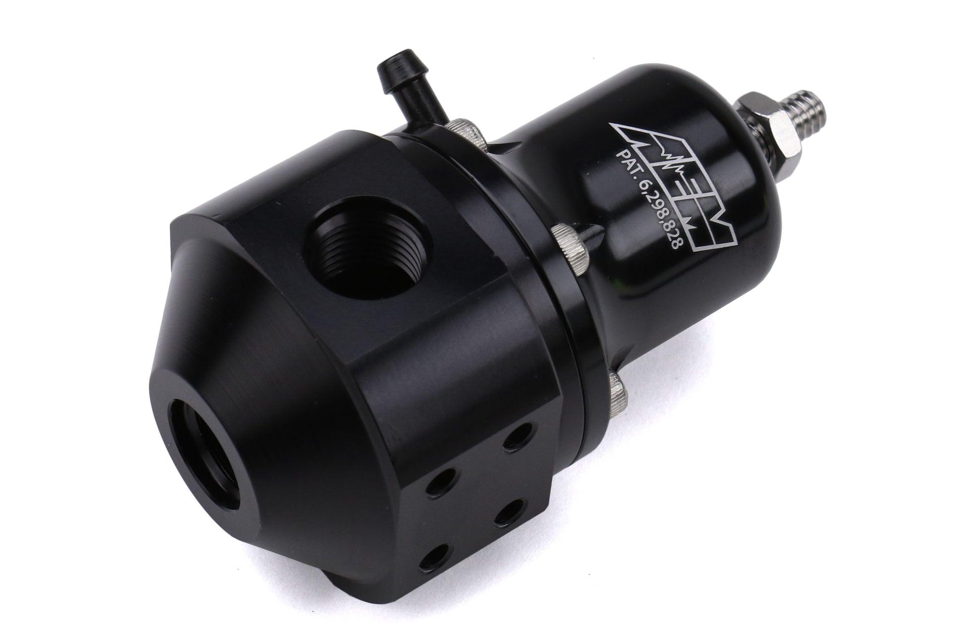 AEI25-305BK AEM 25-305BK Universal High Cap Adjustable Fuel Pressure Regulator,