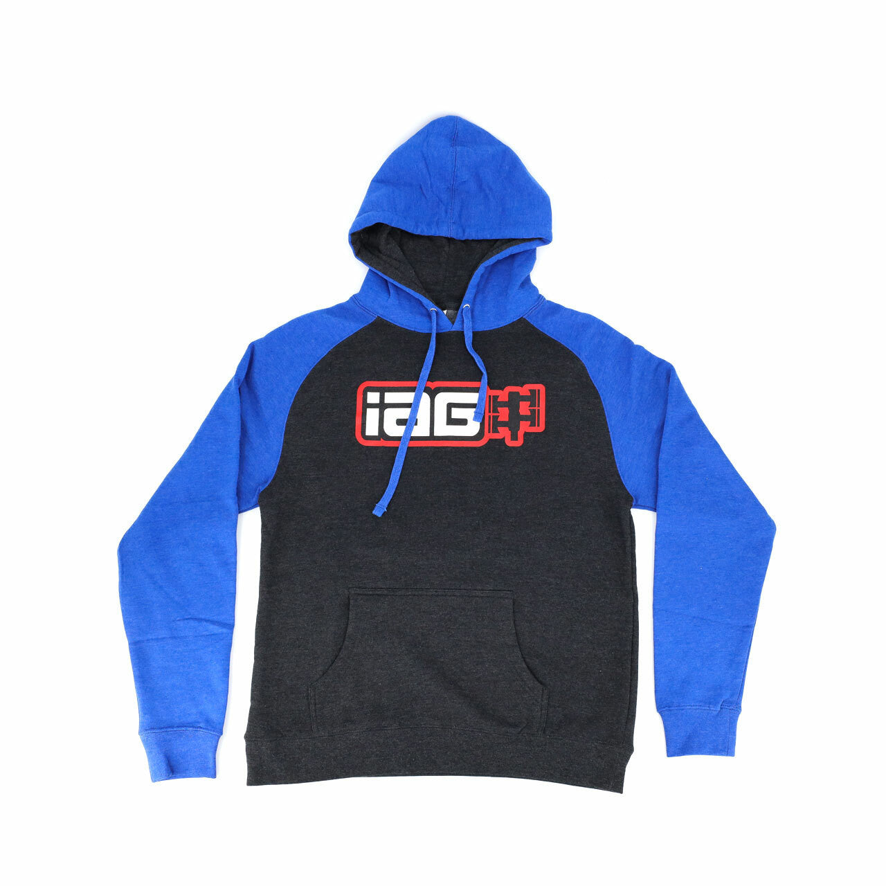 IAGIAG-APP-2081BKBLL IAG Performance IAG Boxer Logo Hoodie / Black and Blue / Size - L,
