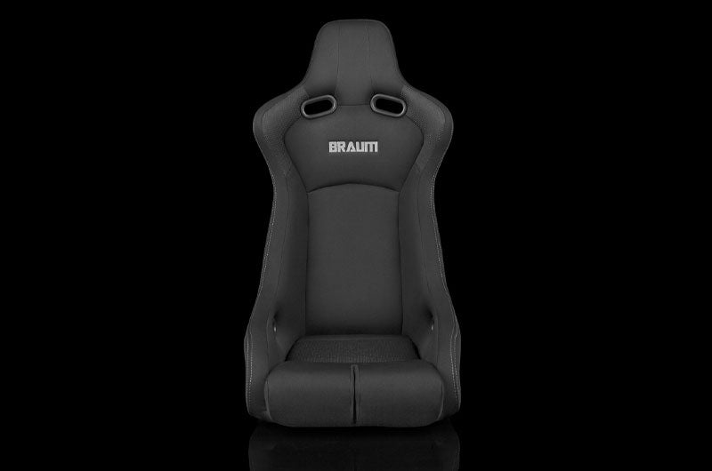 BRMBRR7-BKFB Braum Venom-R Series Fixed Back Bucket Seat - Black Cloth / Carbon Fiber Each - Universal,