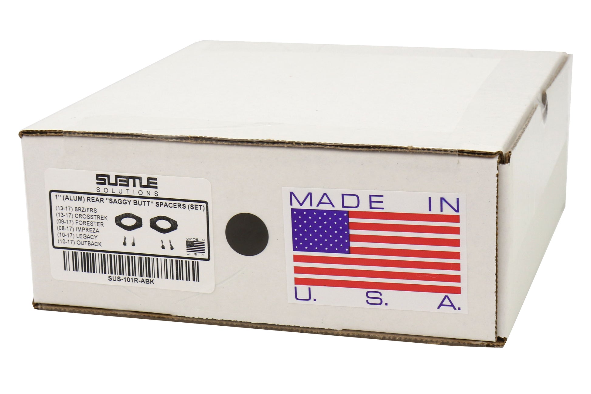 SBT101F-101R-ABK Subtle Solutions 1in Aluminum Front and Rear Spacer Kit - 2015-2021 Subaru WRX & STI / 2014-2018 Subaru Forester / 2016-2017 Subaru Crosstrek,