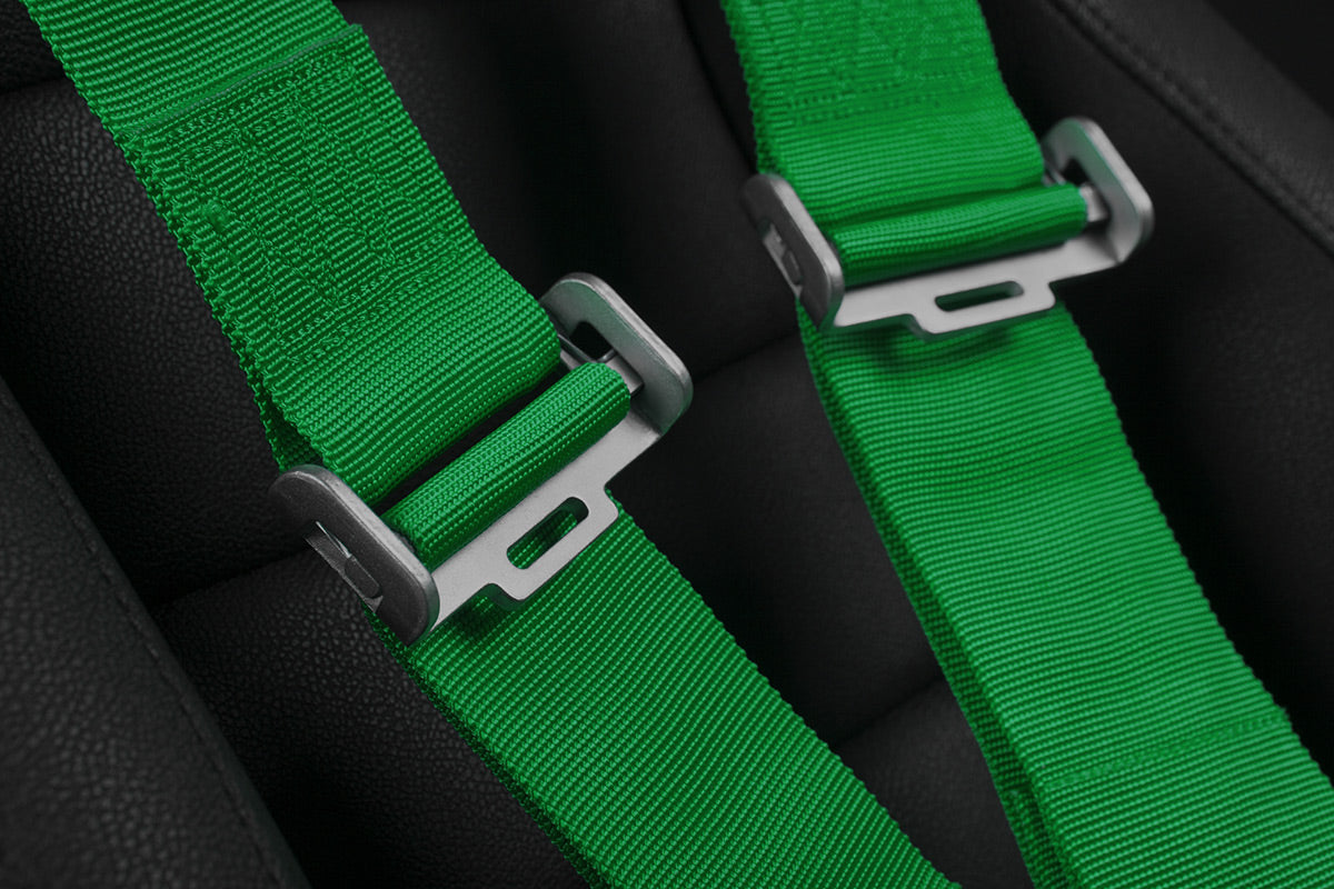 Braum 5 Point 3inch SFI Approved Racing Harness - Green Each - Universal