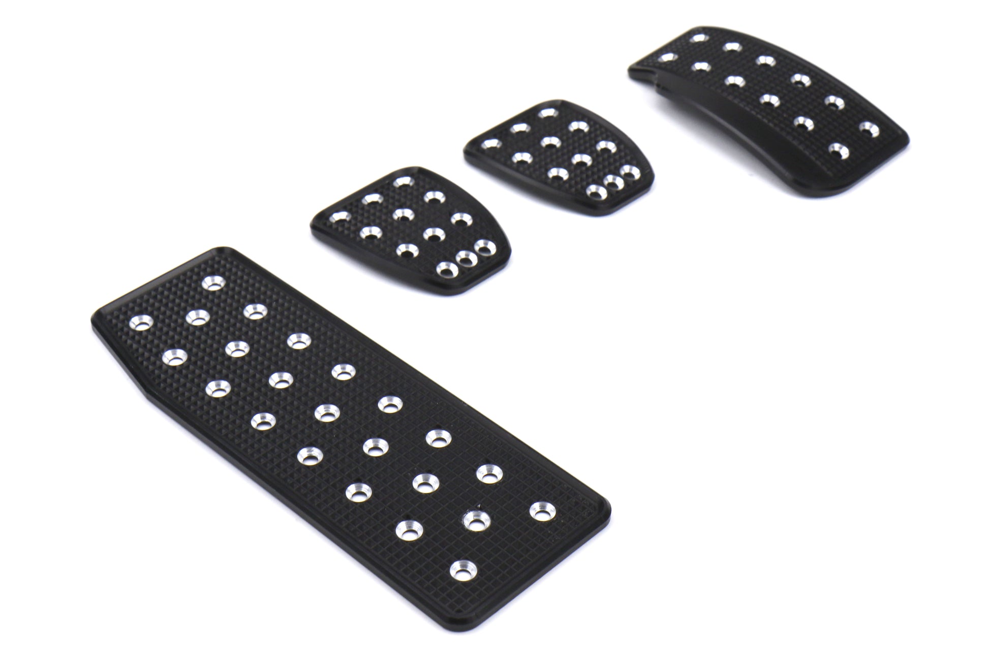 SRPSRP-PEDALS-FULL-BLK-SIL Billet Aluminum Sports Racing Pedals - 2015+ WRX / 2015+ STI / 2013+ BRZ,