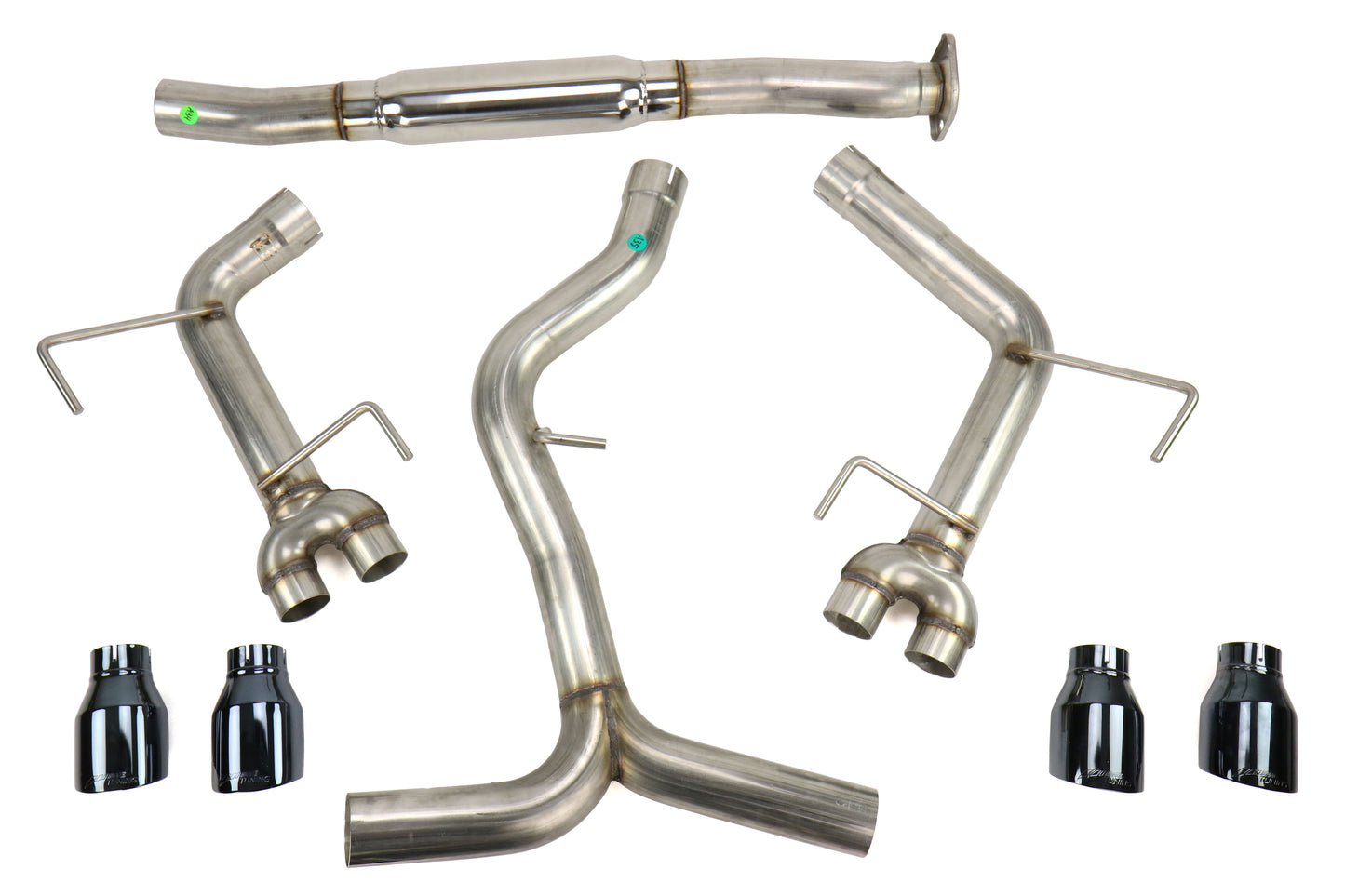 AWE3020-43066 AWE Track Edition Exhaust Diamond Black Quad Tips (102mm) - 2015+ WRX / STI,