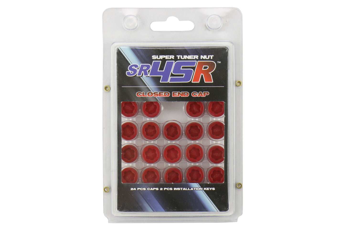 KIC33100R Muteki End Cap Set for SR45R Open Ended Lug Nuts - 2015+ WRX / 2015+ STI / 2013+ FT86 / 2014+ Forester-Red,