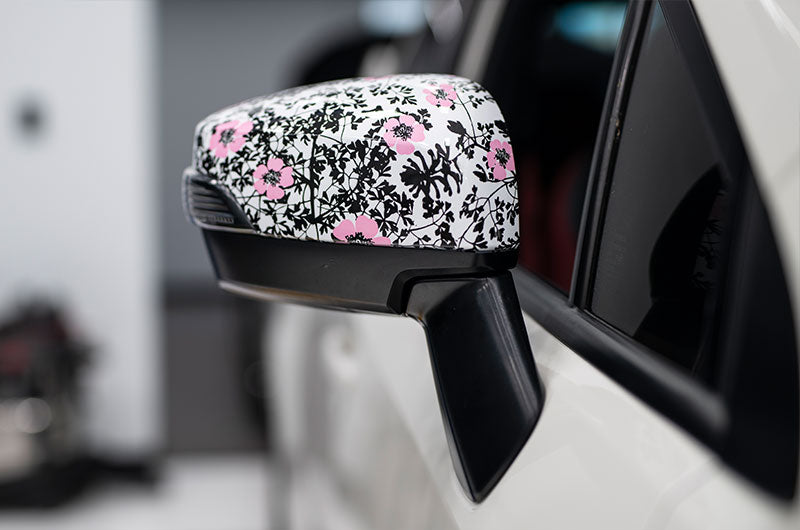 OLMA.70180.3 OLM Graphic Design Mirror Covers (Cherry Blossoms) - 2015-2021 Subaru WRX / STI,