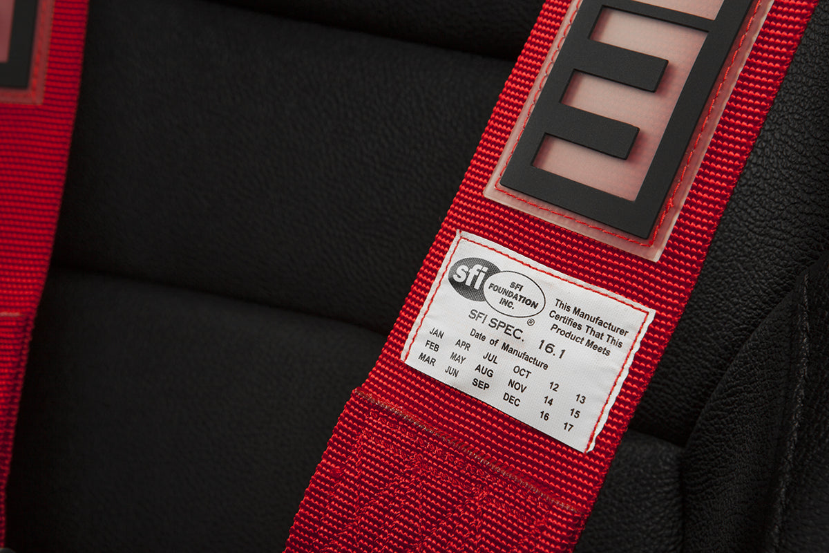 Braum 5 Point 3inch SFI Approved Racing Harness - Red Each - Universal