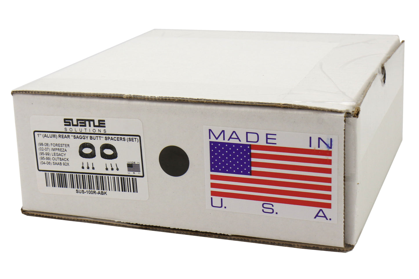 SBTSUS-100R-ABK Subtle Solutions 1in Saggy Butt Rear Spacer Set - Subaru Models (inc. 2002-2007 WRX/STi),