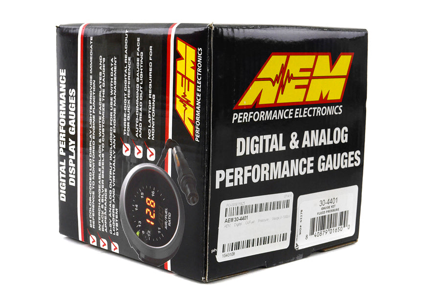 AEI30-4401 AEM Oil/Fuel Pressure Gauge Digital 52mm,