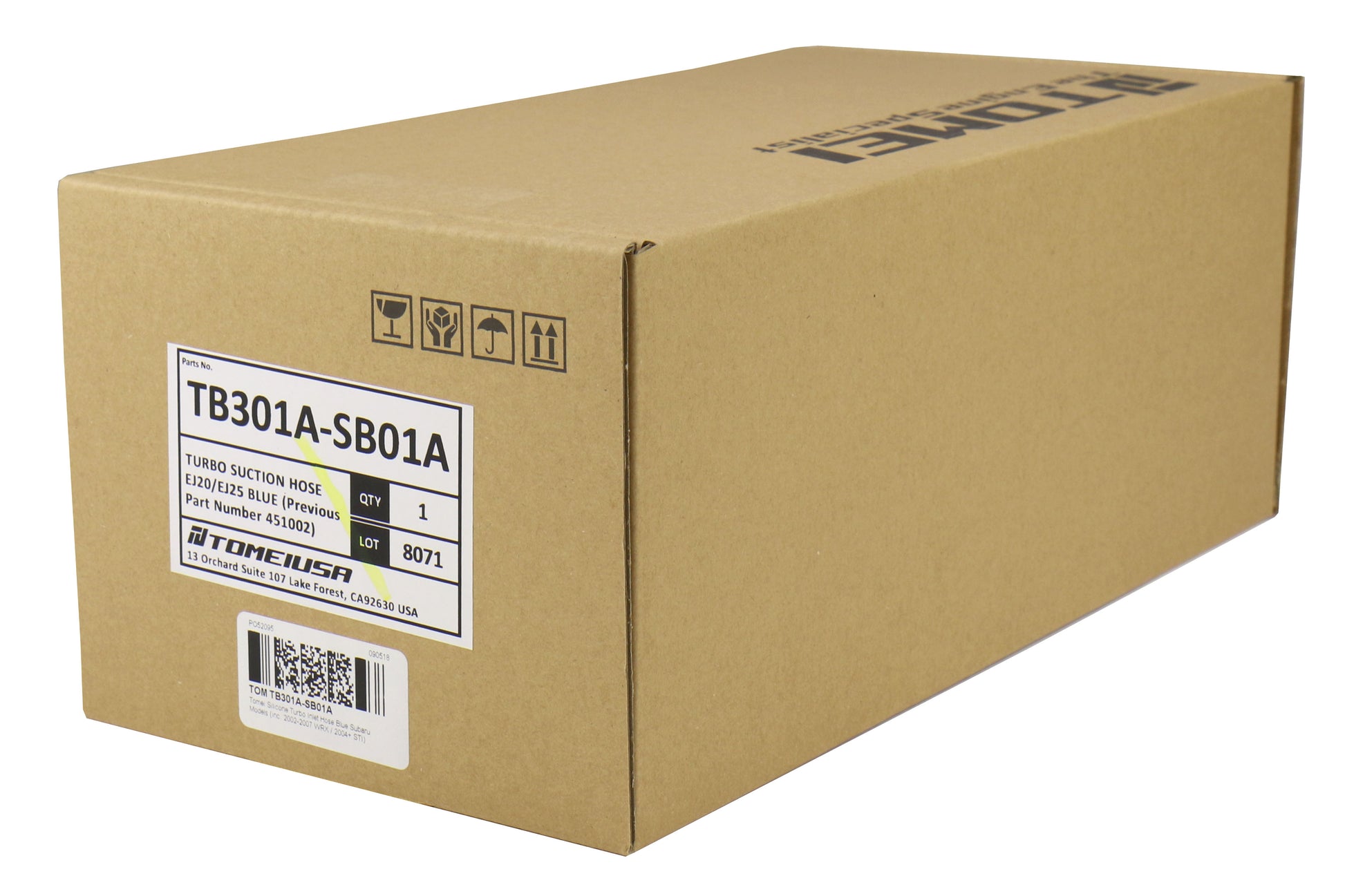 TOMTB301A-SB01A Tomei Silicone Turbo Inlet Hose (Blue) - 2015+ STI-Blue,