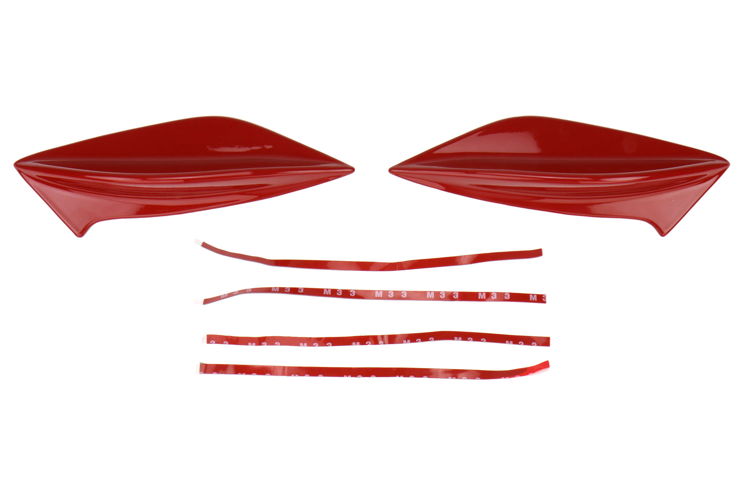 OLMOLM15STIFIN-C7P OLM STI Spoiler Side Fins - 2015+ WRX / 2015+ STI-Lightning Red / Firestorm Red (C7P),