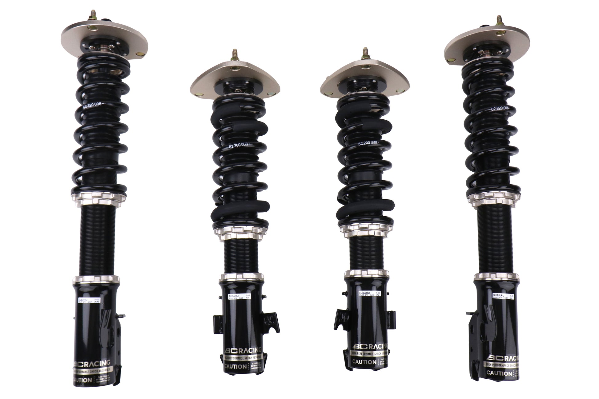 BCRF-03-BR-RC BC Racing BR Coilovers w/ Rear Camber Plates - 2005-2007 Subaru STI,