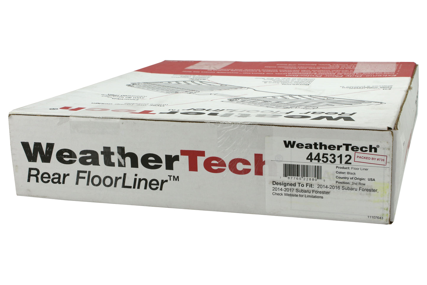 WEA445312 WeatherTech FloorLiner DigitalFit All Weather Floor Mats - 2014+ Forester-Rear,