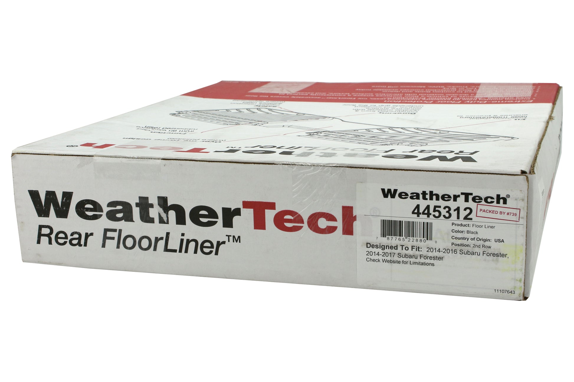 WEA445312 WeatherTech FloorLiner DigitalFit All Weather Floor Mats - 2014+ Forester-Rear,