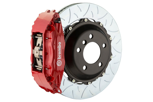 Brembo GT Systems 4 Piston Front Big Brake Kit Red With Slotted Rotors - 2015-2021 Subaru WRX
