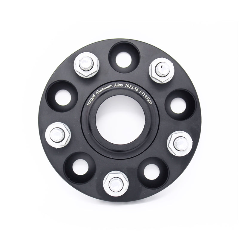 TQSTS-WS-536 Torque Solution Forged Aluminum Wheel Spacer 5x114.3 20mm Black Pair - 2015-2021 Subaru WRX & STI,