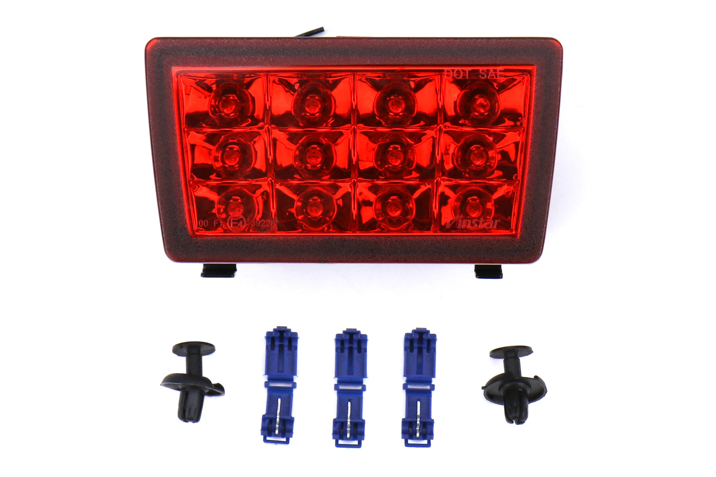 GCS2015WRXRFOGV2RD GCS CS Style Rear F1 Fog / Brake Light - 2015+ WRX / 2015+ STI / 2013+ Crosstrek-Red Lens with Chrome Reflector,