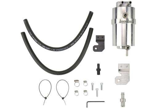 BBA031-00-026N Boomba Racing Stage 2 Oil Catch Can Kit (PCV) - 2015+ WRX-Silver,